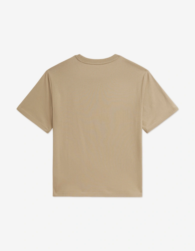 Boys Jersey Logo T-Shirt in Beige