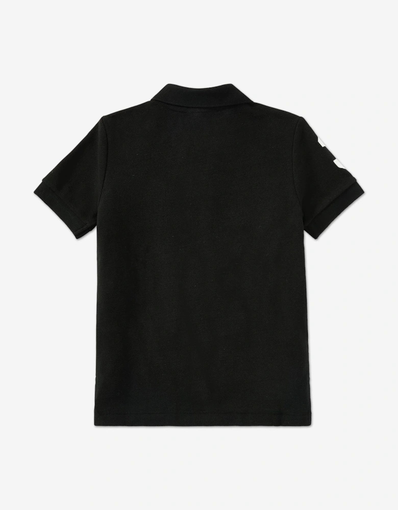 Boys Logo Polo Shirt in Black