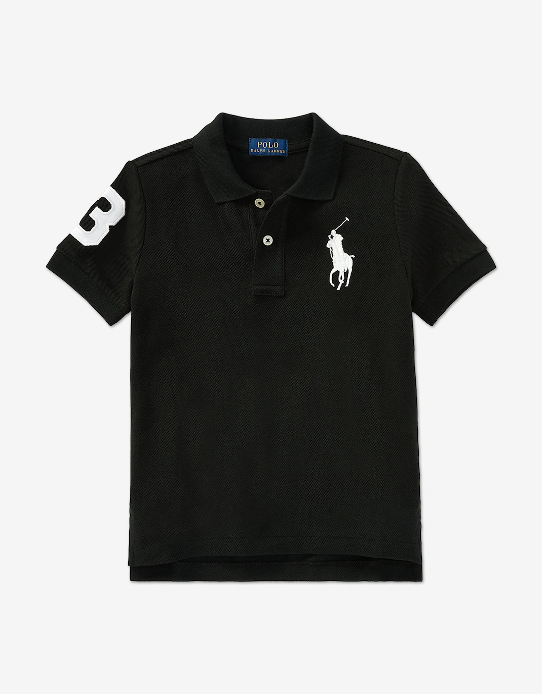 Boys Logo Polo Shirt in Black, 5 of 4