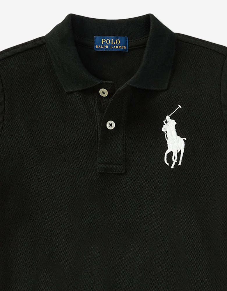 Boys Logo Polo Shirt in Black