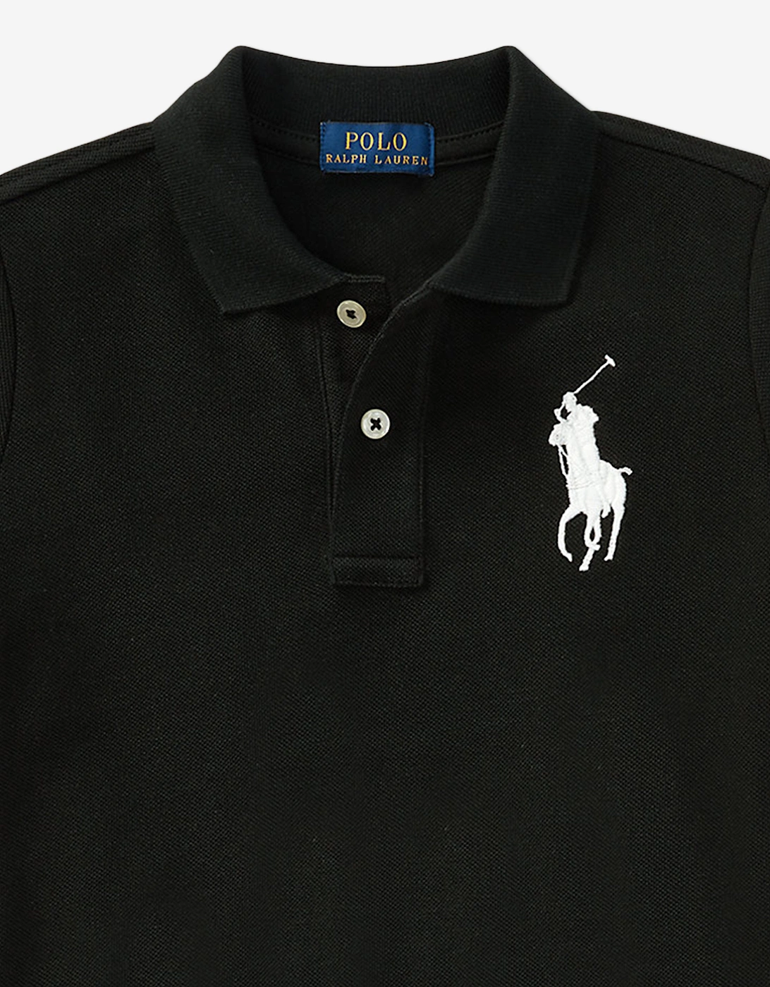 Boys Logo Polo Shirt in Black