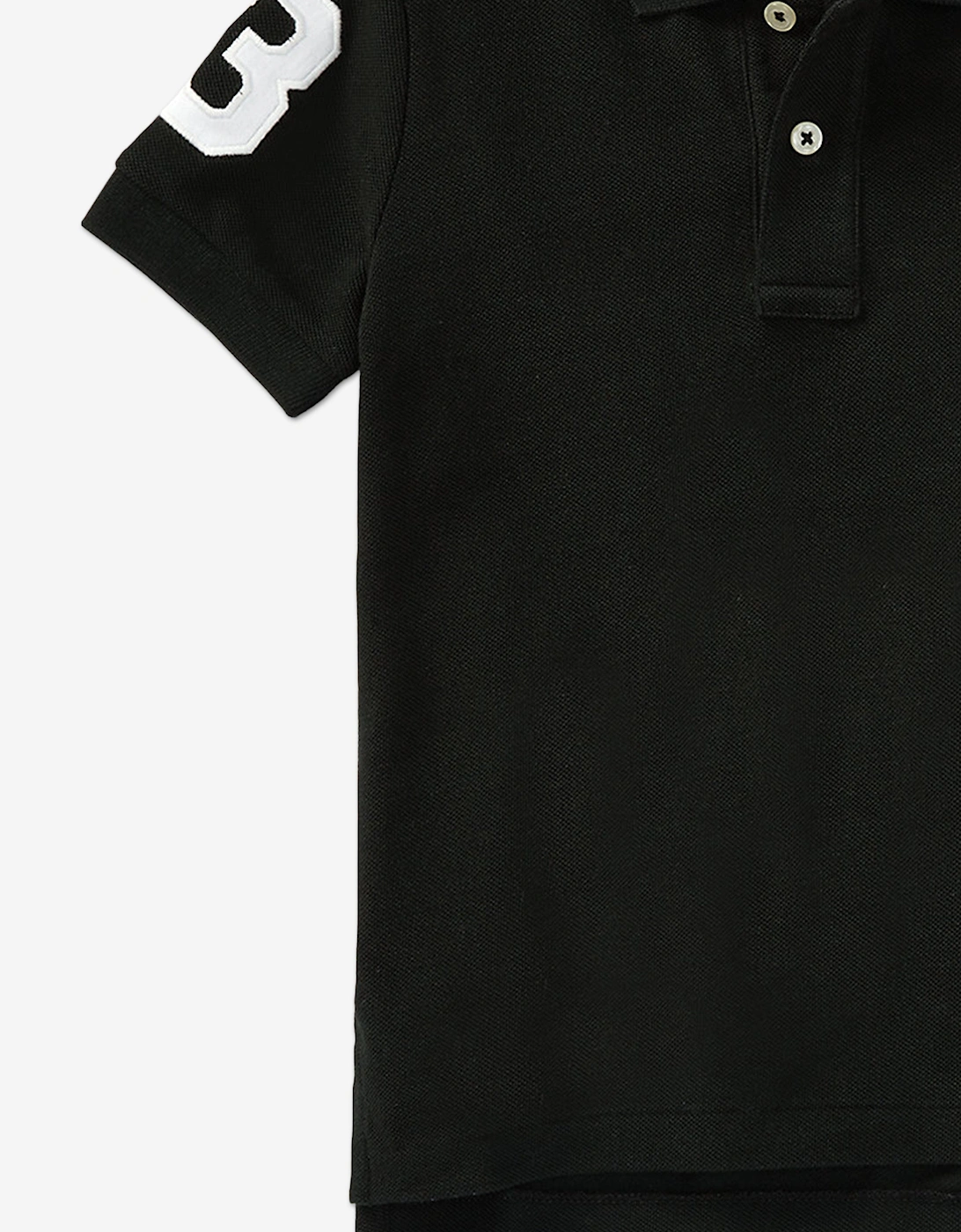 Boys Logo Polo Shirt in Black