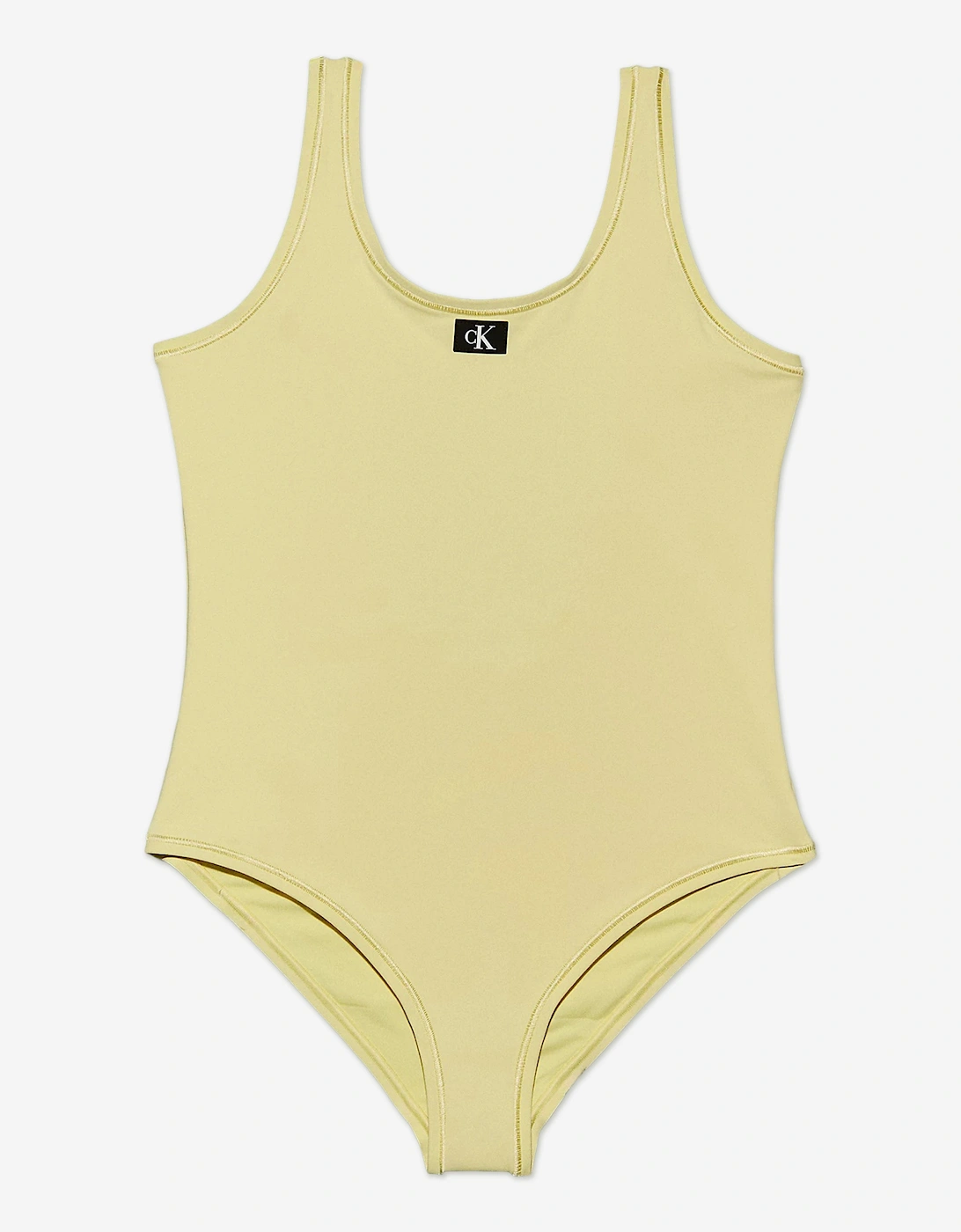 Calvin Klein Girls Yellow  Logo Swimsuit  - Size 8 Years/9 Years/10 Years Kids