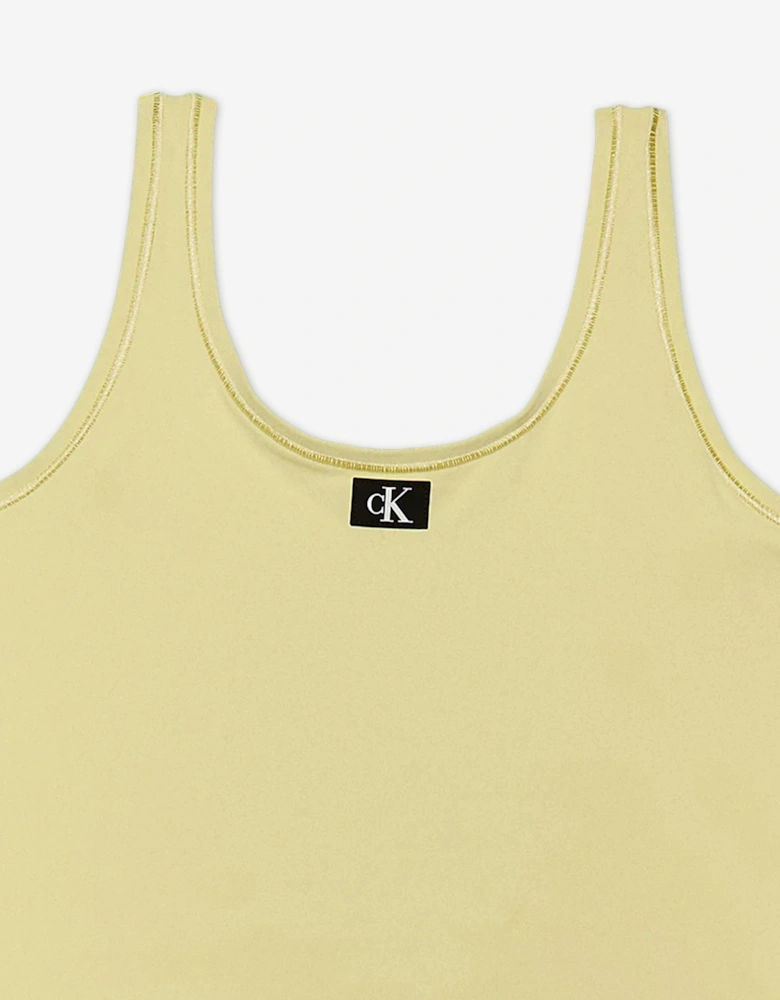 Girls Logo Swimsuit in Yellow