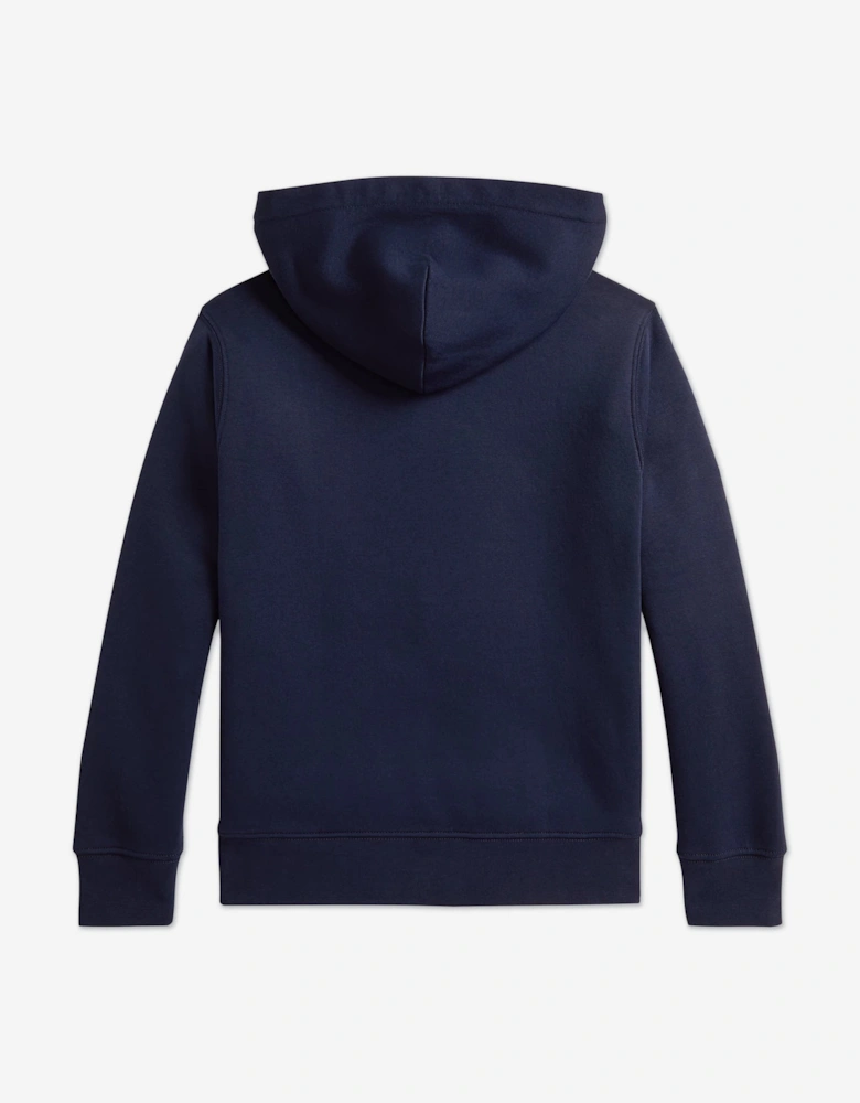 Boys Polo Bear Hoodie In Navy
