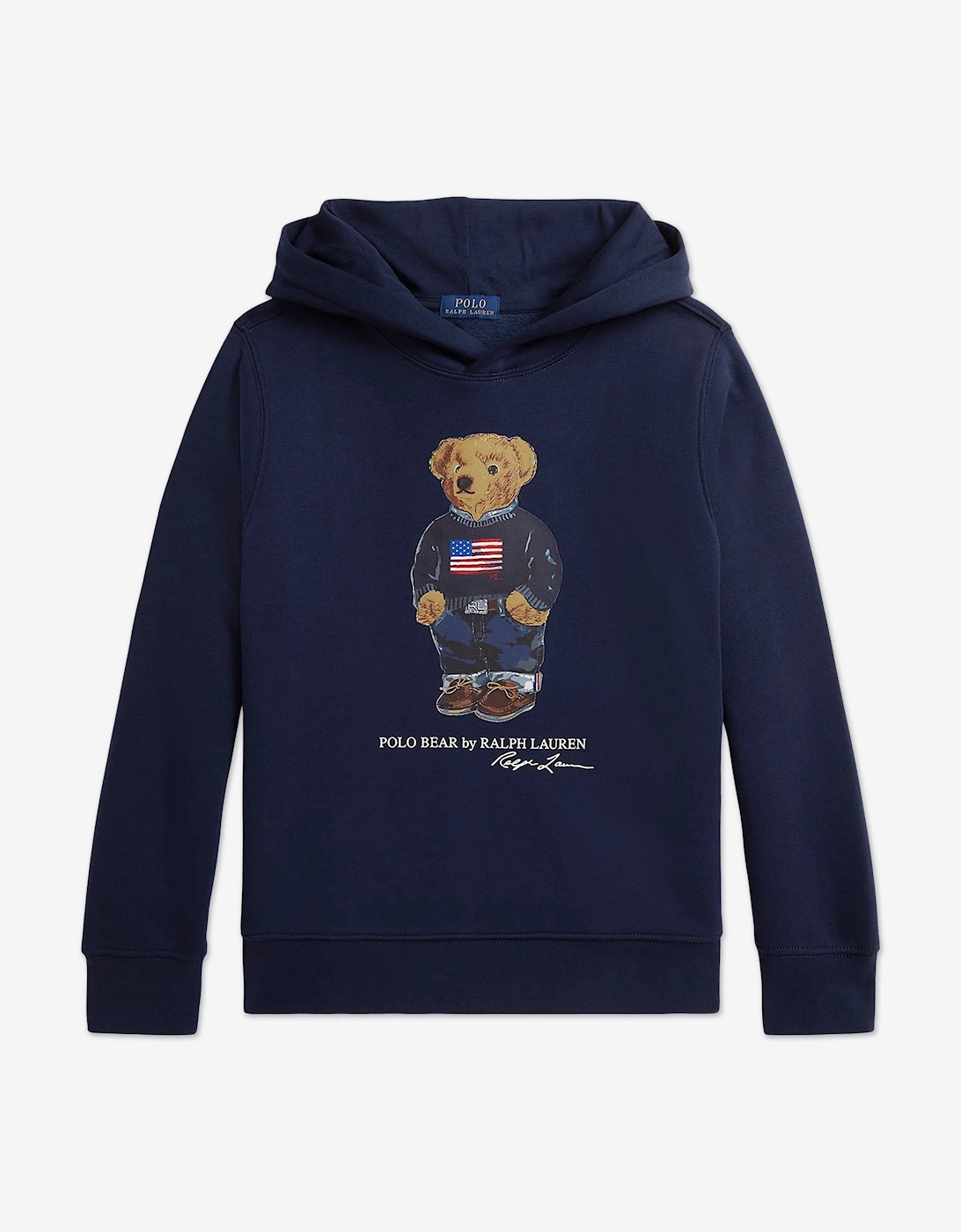 Boys Polo Bear Hoodie In Navy, 5 of 4