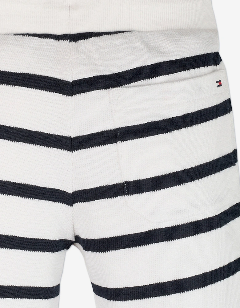 Boys Breton Stripe Shorts in White