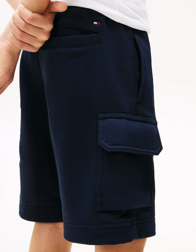 Boys T-Shirt and Cargo Short Set in White