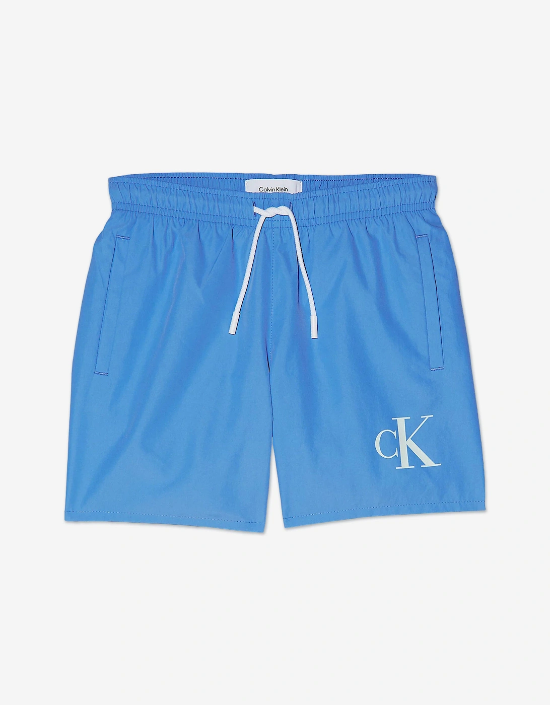 Boys Logo Swim Shorts in Blue, 5 of 4