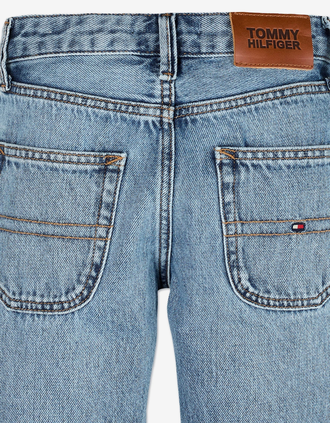 Boys Modern Straight Denim Shorts in Blue