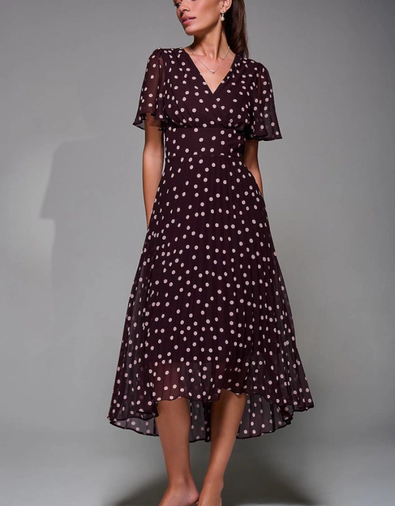 Chiffon Frill Sleeved Maxi Dress