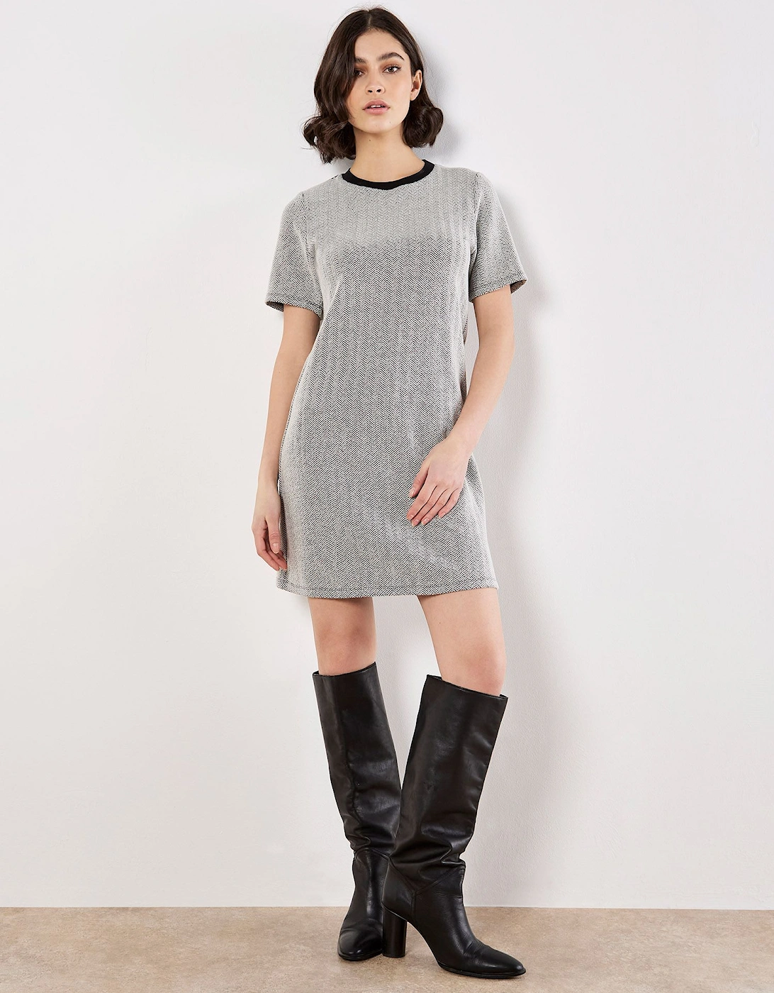 Chevron T-Shirt Mini Dress, 2 of 1