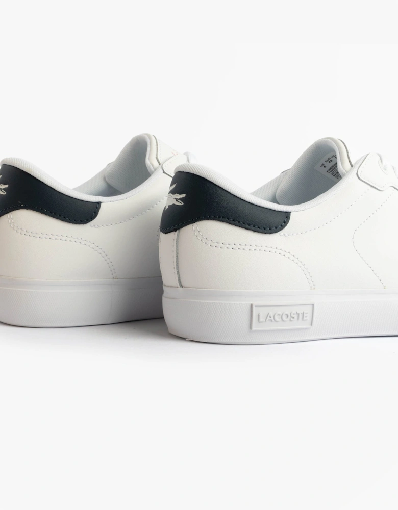 POWERCOURT Mens Court Trainers Trainers White/Navy/Red