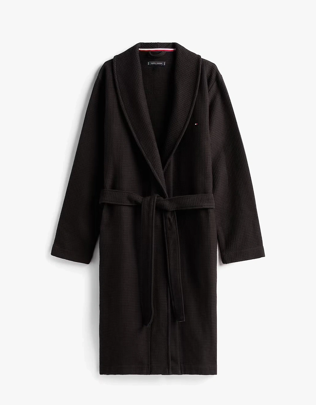 WAFFLE BATHROBE Mens Bathrobes Black
