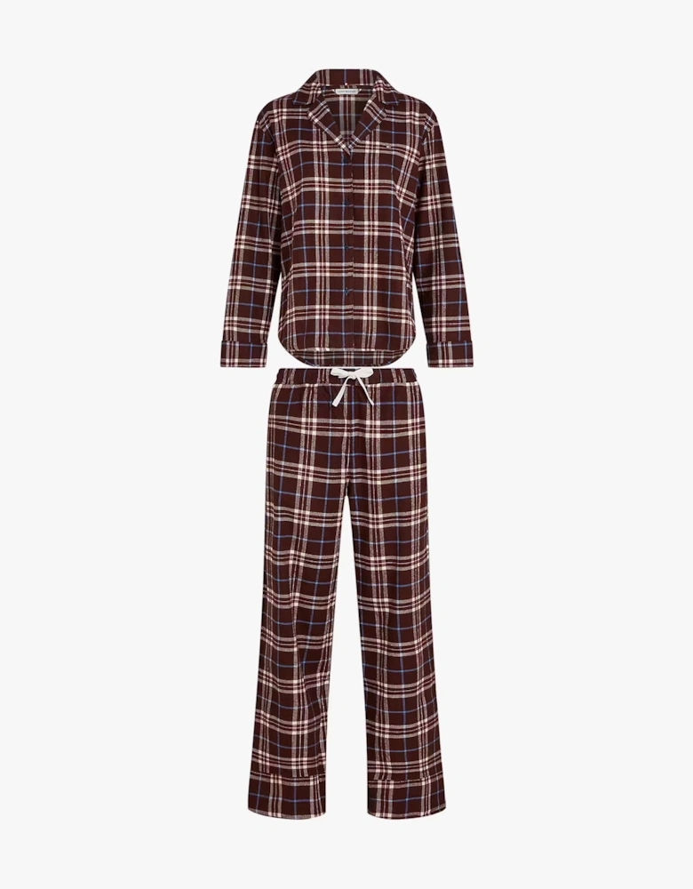 LS FLNL SHIRT PJ PAN Womens Set Tartan Reiker Burgundy