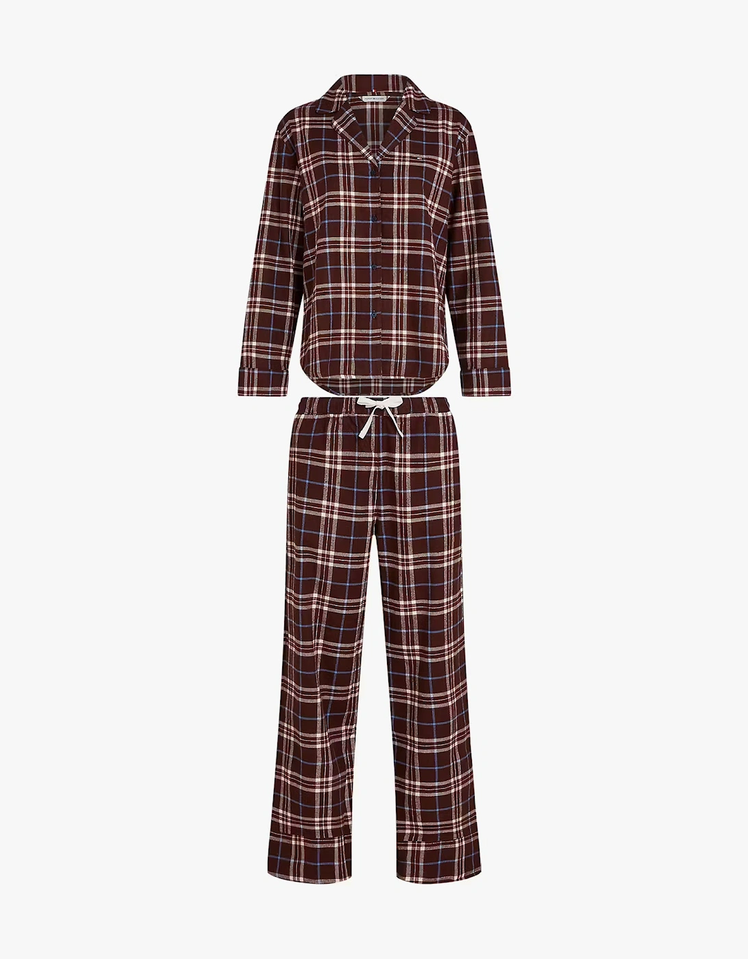 LS FLNL SHIRT PJ PAN Womens Set Tartan Reiker Burgundy, 4 of 3