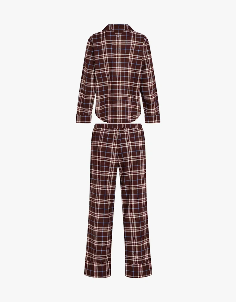LS FLNL SHIRT PJ PAN Womens Set Tartan Reiker Burgundy