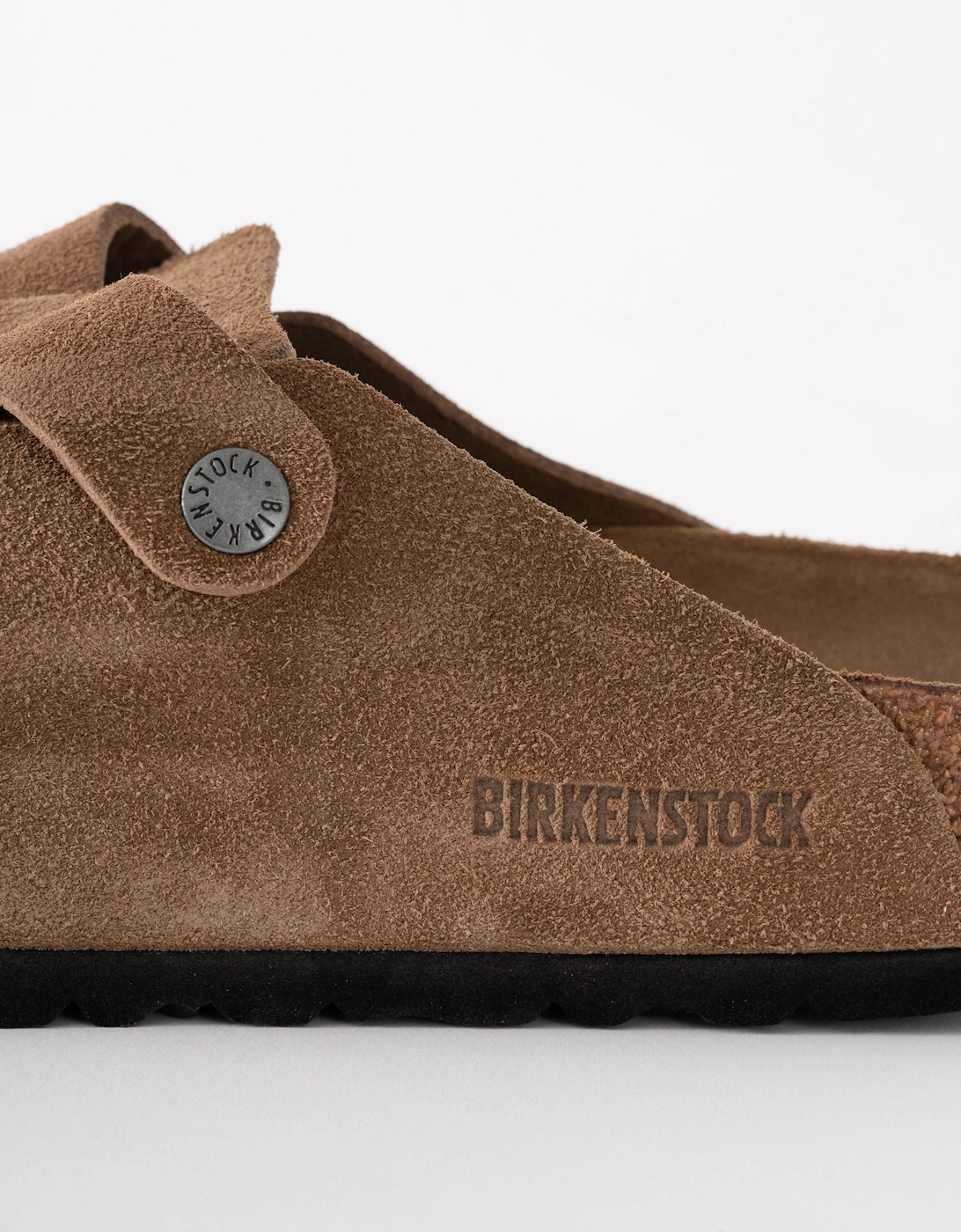 Soft Footbed Unisex Suede Clogs - Dark Tea/Tonal Footbed