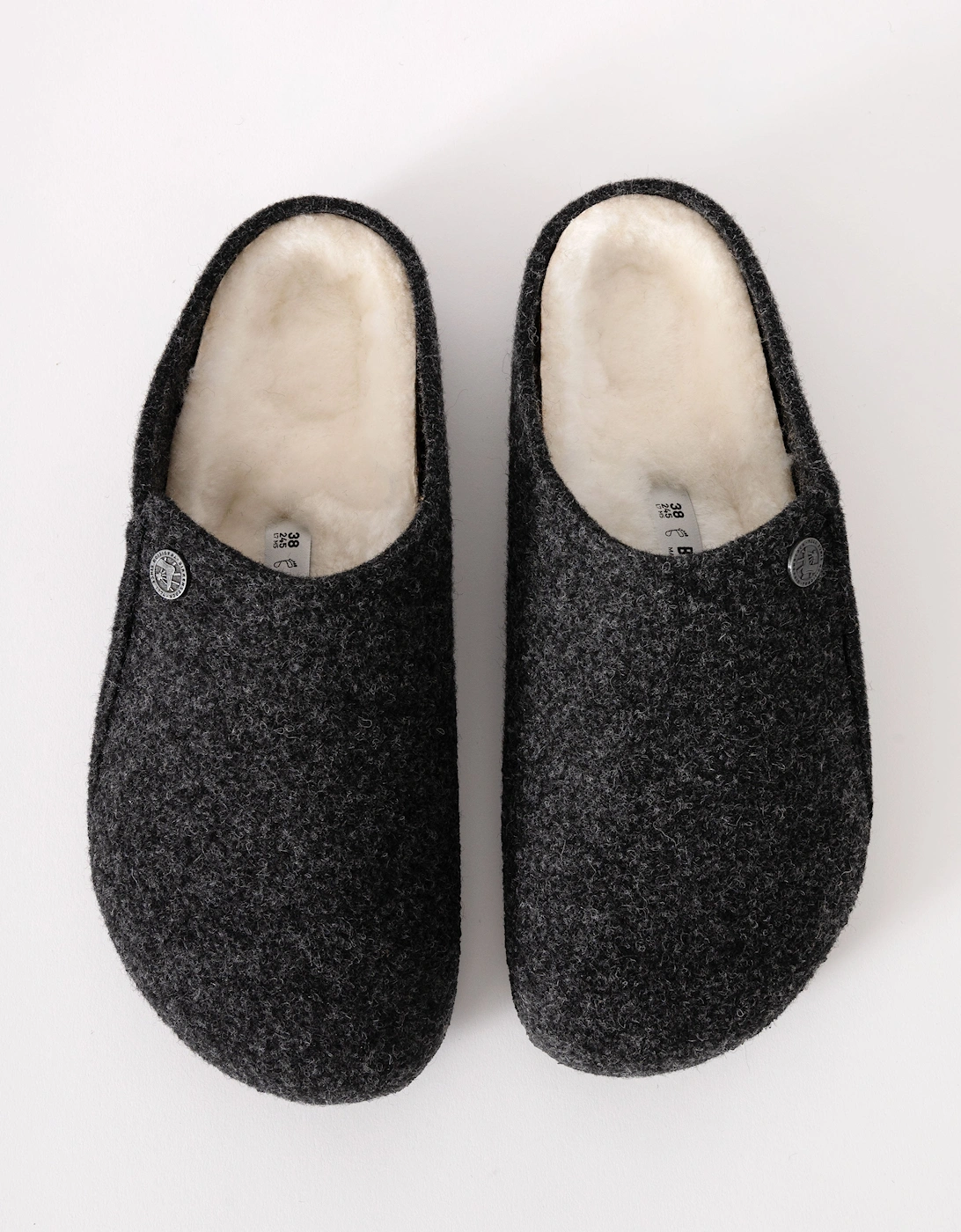 Birkenstock Zermatt Shearling FE Womens Clogs - Anthracite