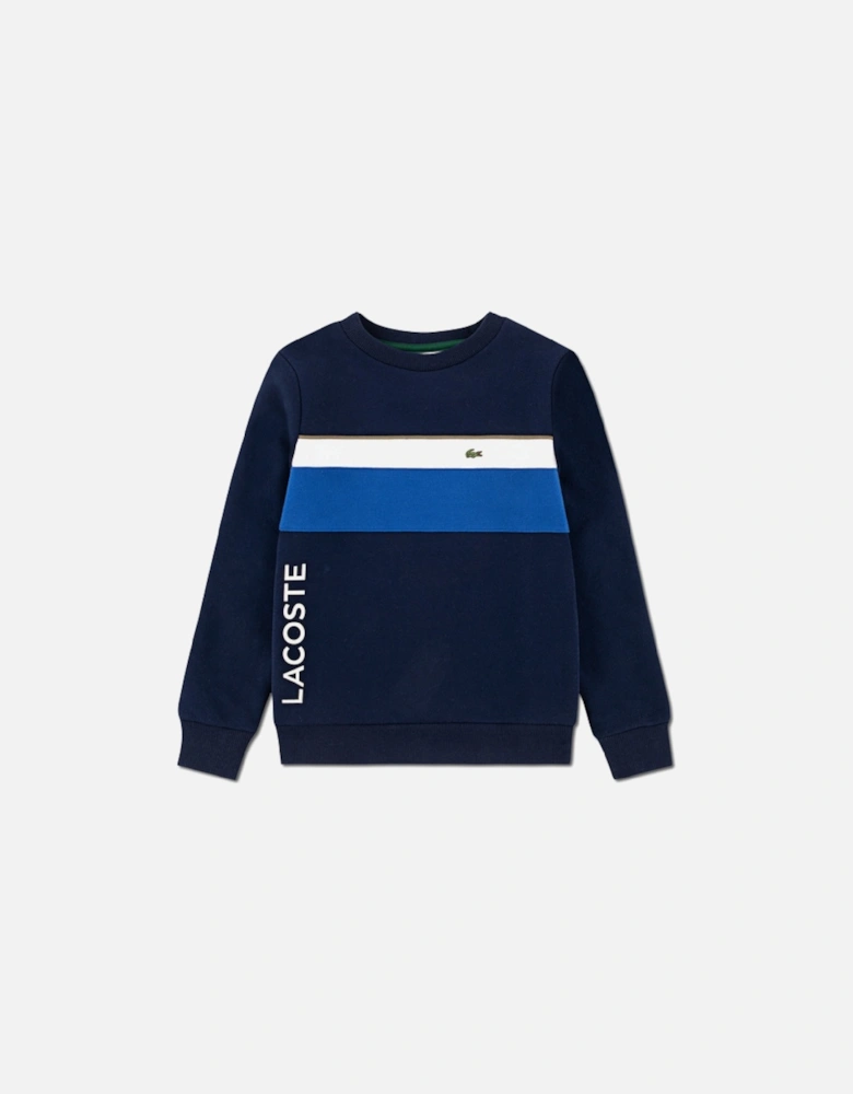 COLOUR BLOCK NAVY SWEATSHIRT SJ0933