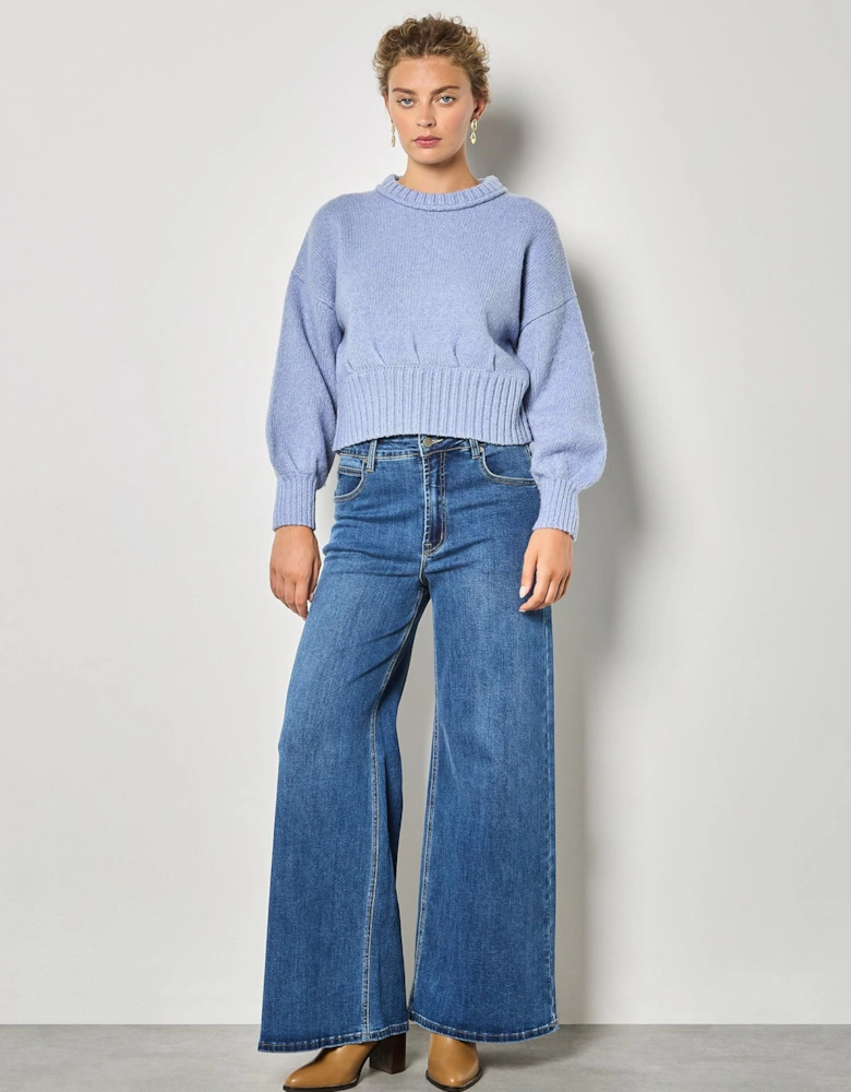 Pleat Detail Crop Jumper
