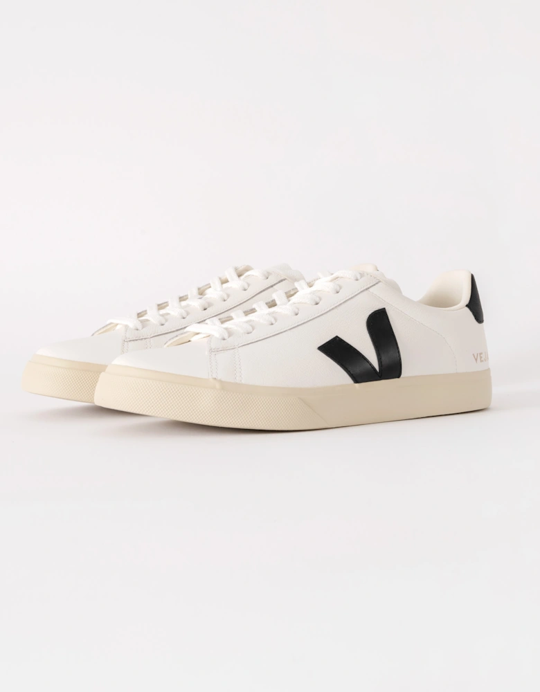 Campo Leather Mens Trainers - White/Black