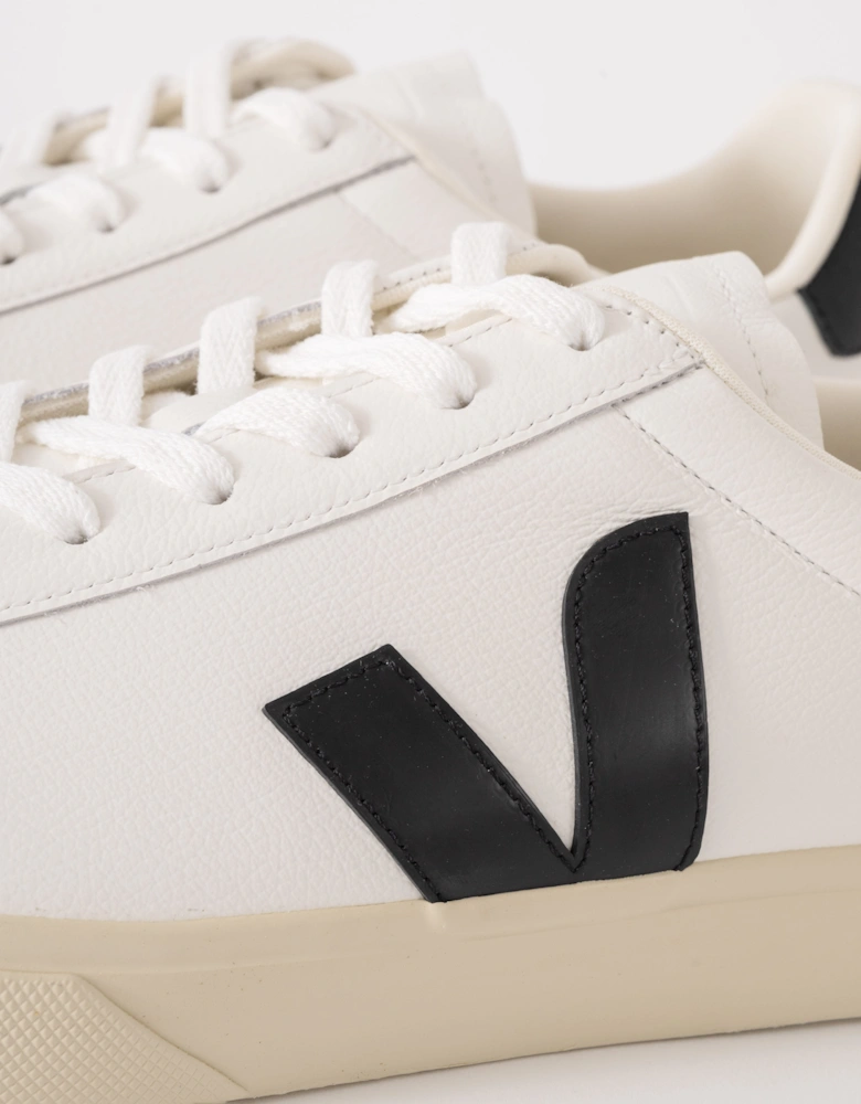 Campo Leather Mens Trainers - White/Black