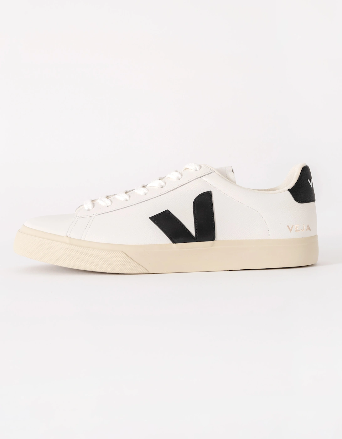 Campo Leather Mens Trainers - White/Black