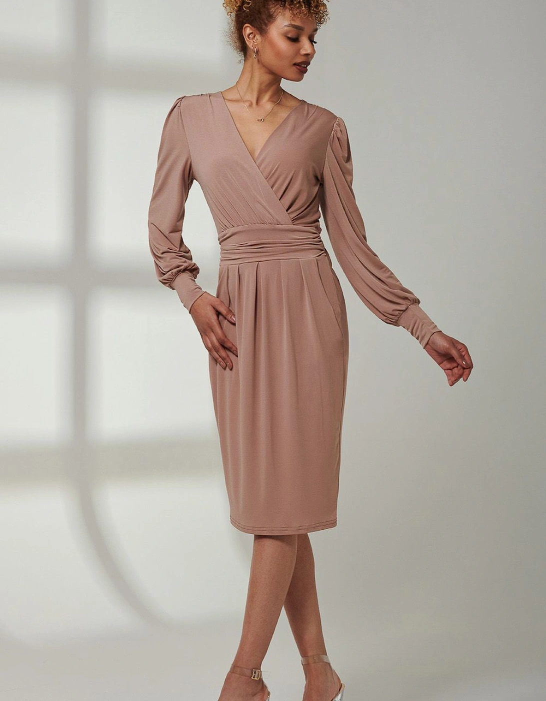 Kinslee Long Sleeve Pegged Dress, 2 of 1