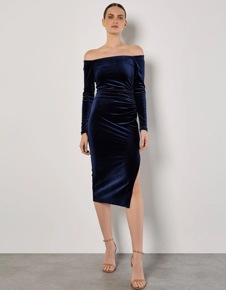 Bardot Velvet Midi Dress