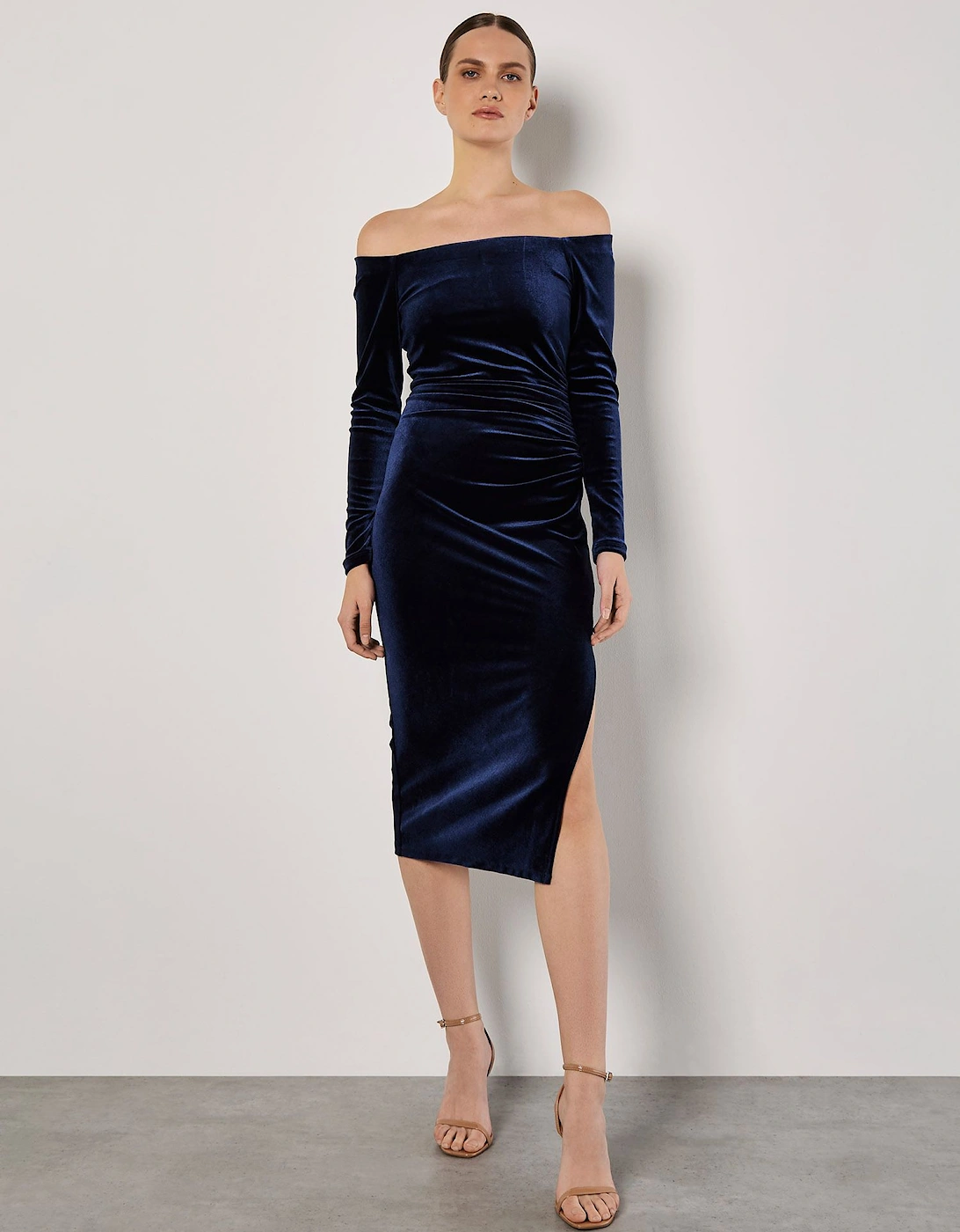 Bardot Velvet Midi Dress, 2 of 1
