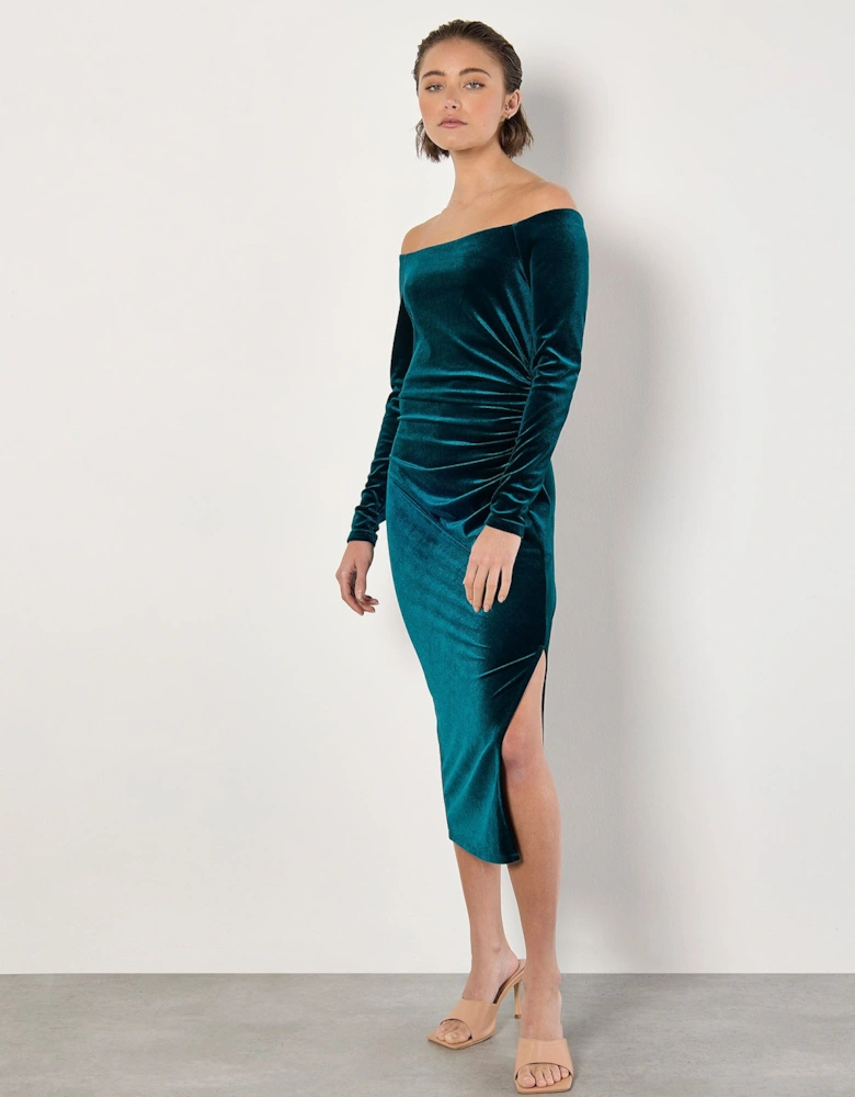 Bardot Velvet Midi Dress