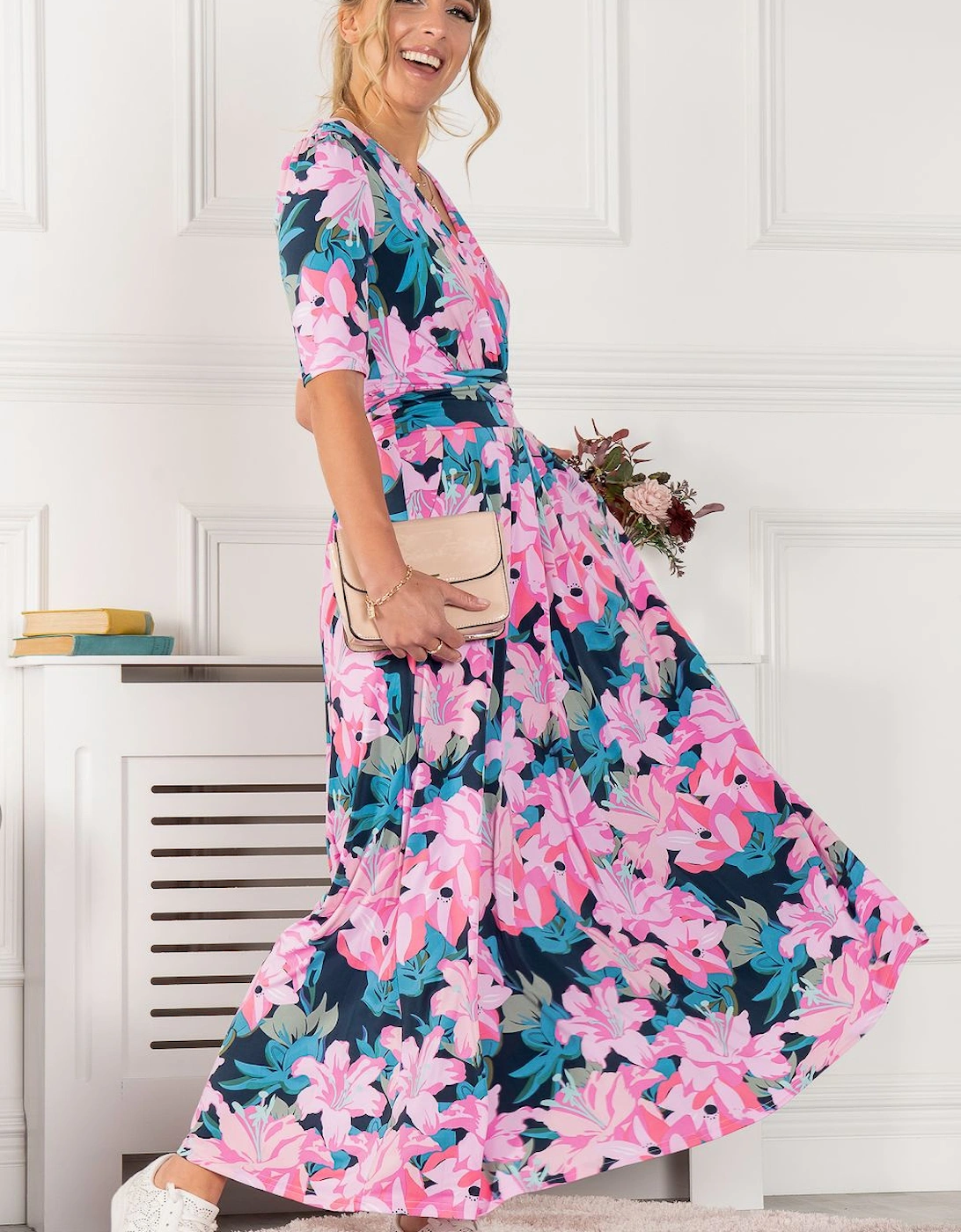 Freya Floral Print Maxi Dress, 2 of 1