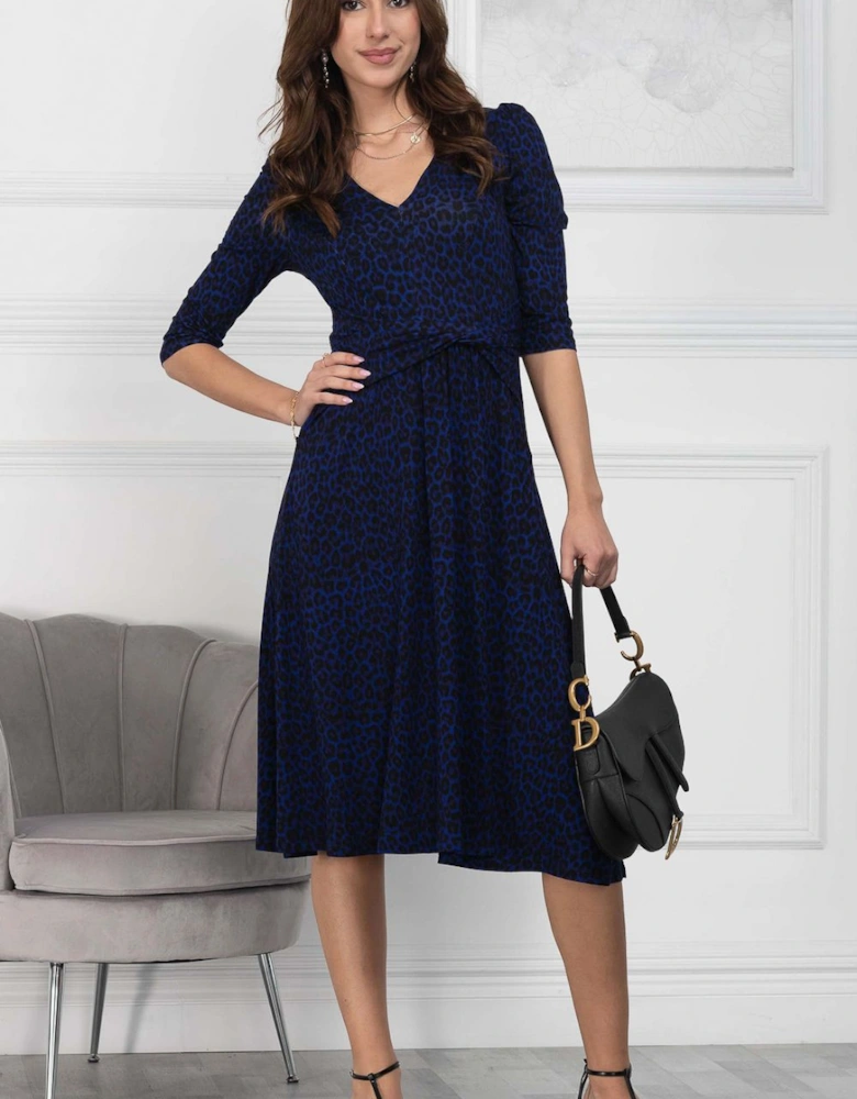Glynice V Neck Fit & Flare Dress