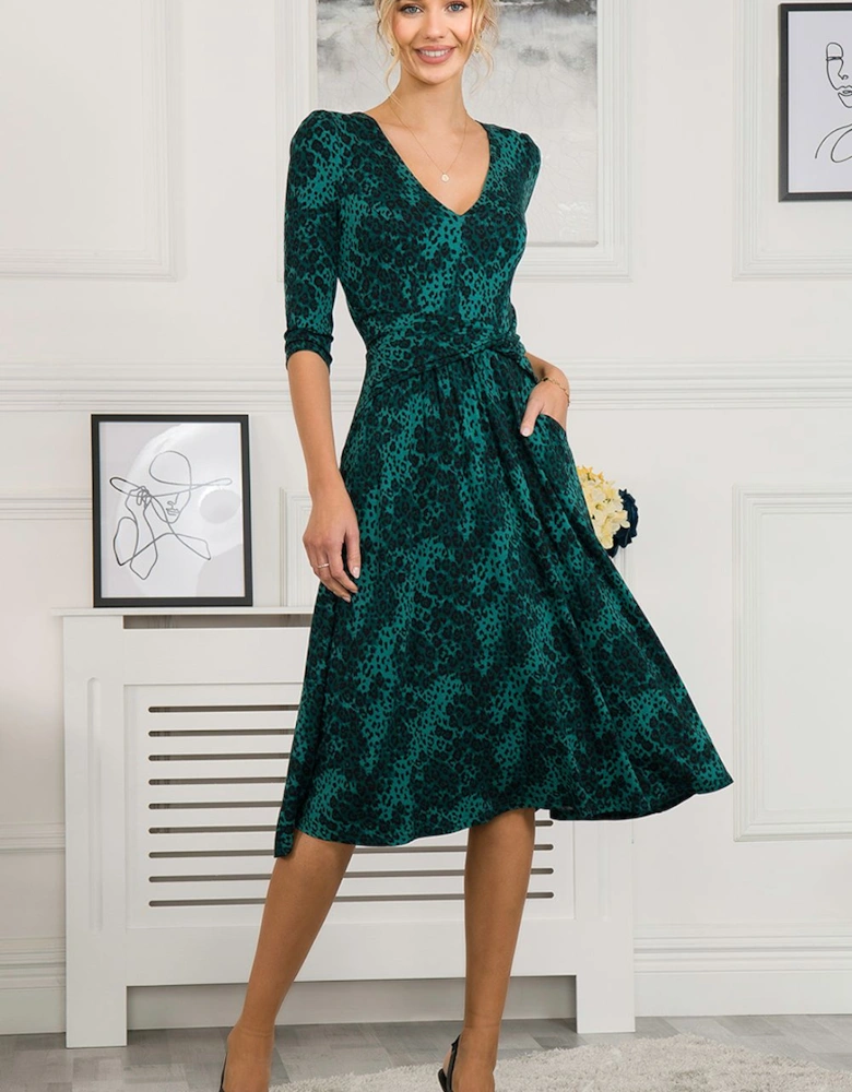 Lilian Viscose Fit & Flare Dress