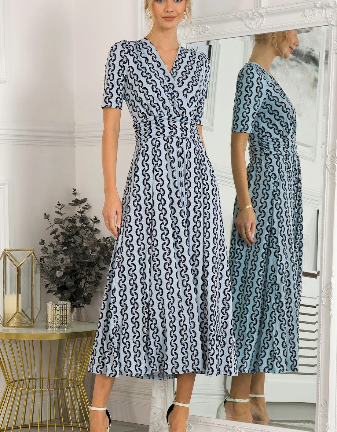 Rhaya Printed Jersey Maxi Dress, 2 of 1