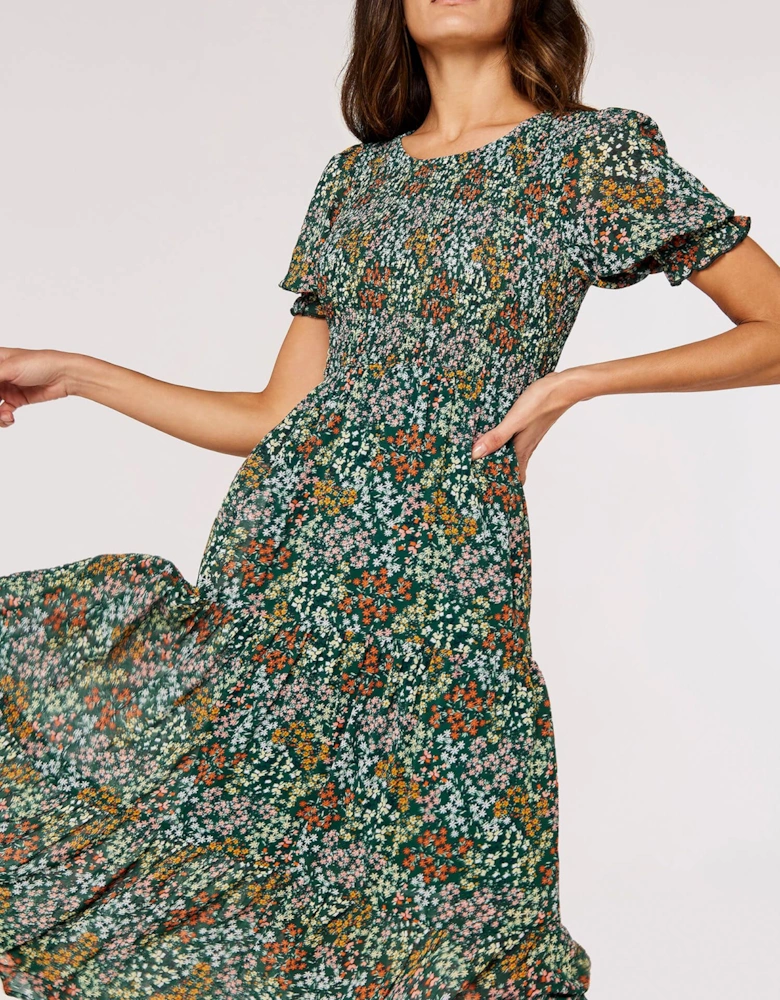 Ditsy Spray Midi Dress