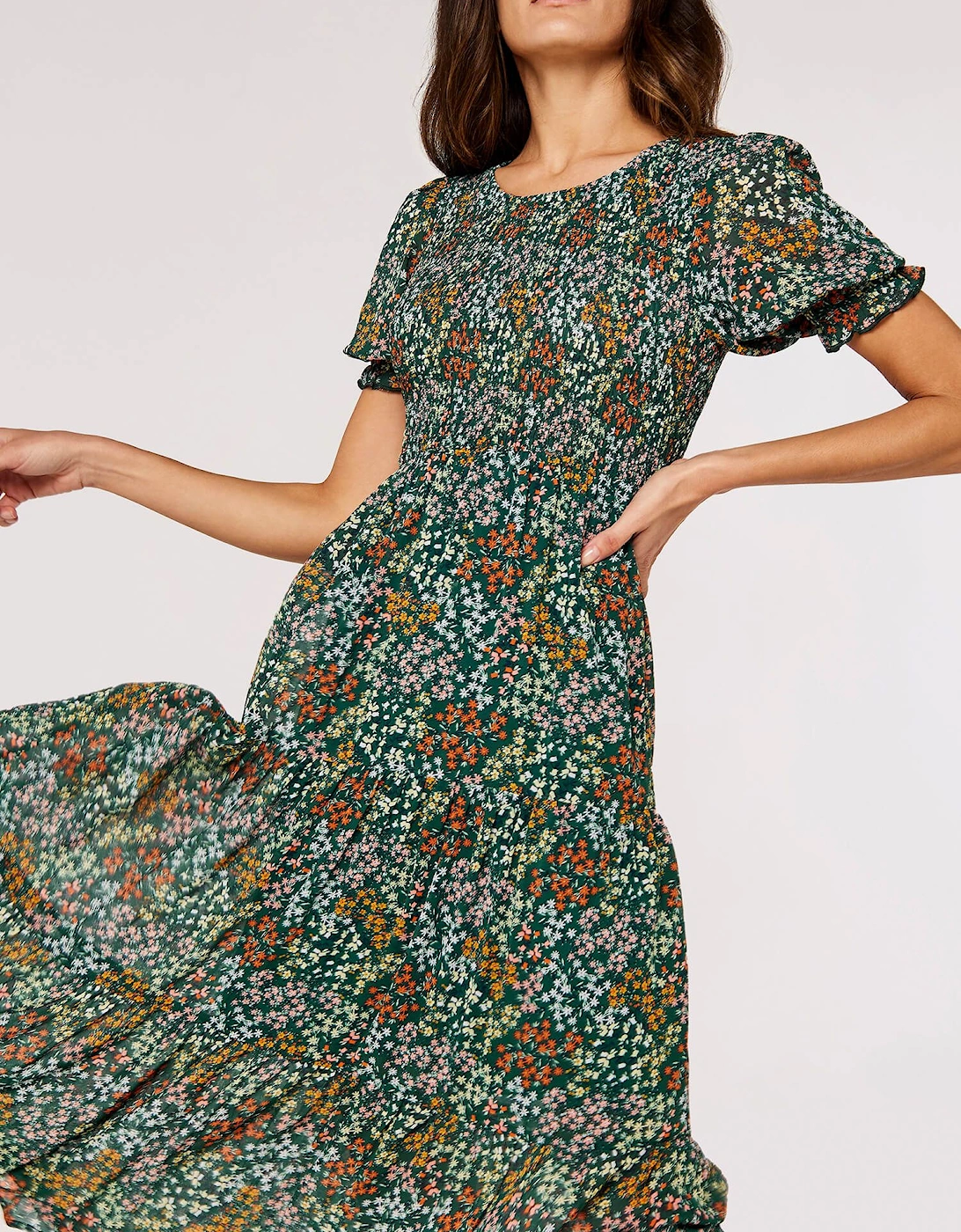 Ditsy Spray Midi Dress, 2 of 1