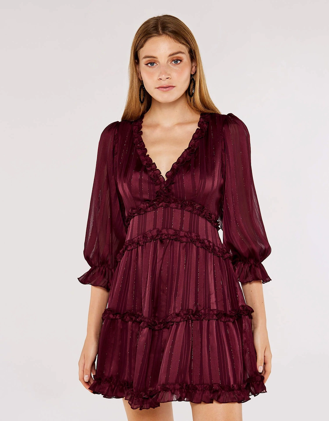 Ruffle Tiered Mini Dress, 2 of 1