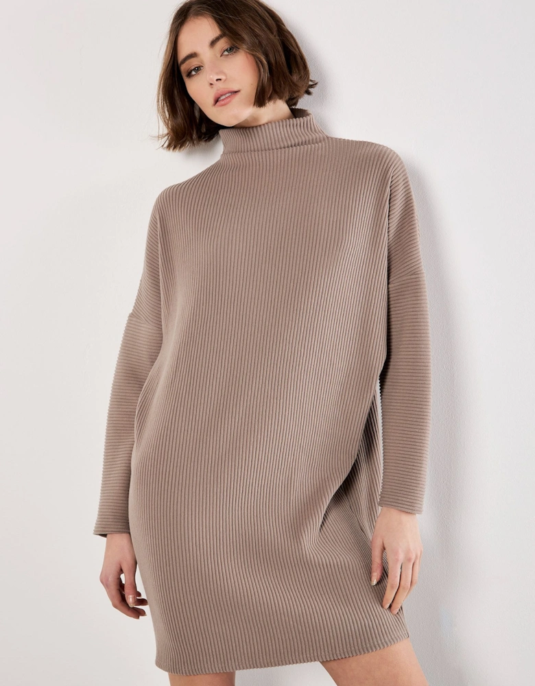 Ribbed Cocoon Mini Dress