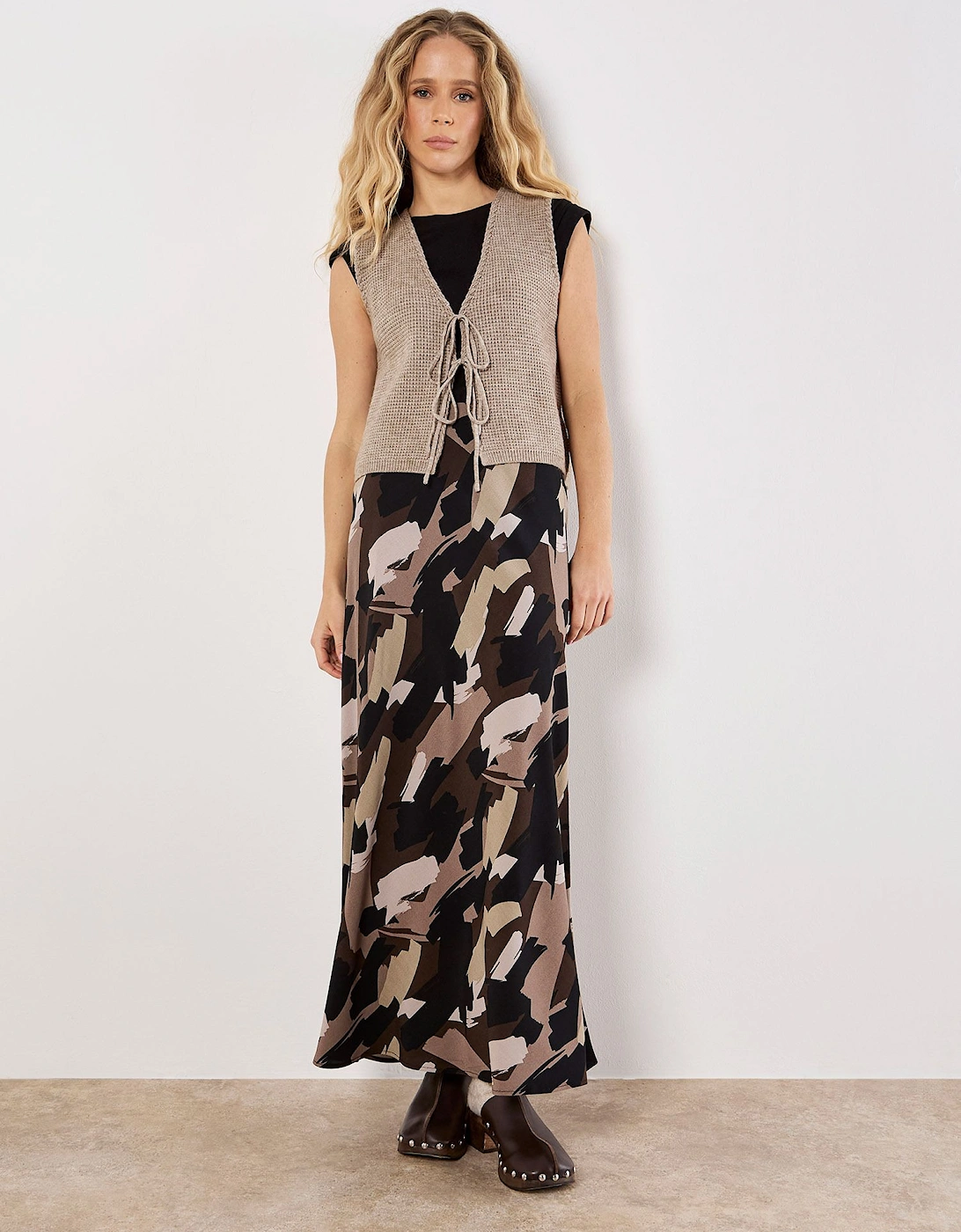 Brushstroke Bias Maxi Skirt, 2 of 1