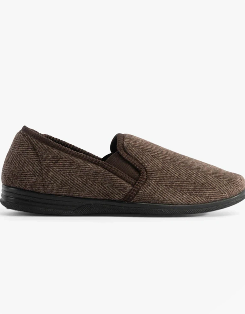 Jo & Joe HAIG Mens Slippers Brown