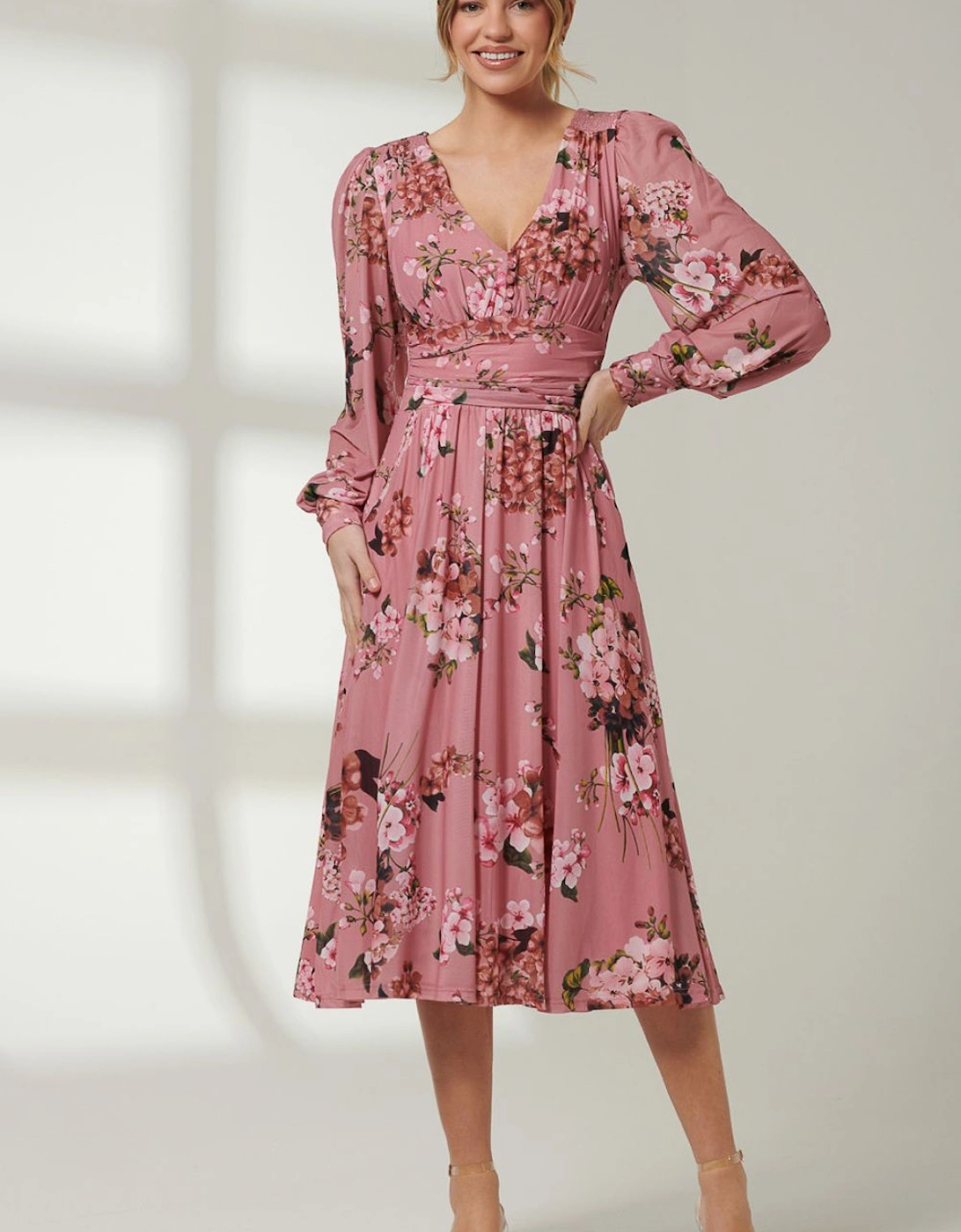 Phoebe Long Sleeve Mesh Dress, 2 of 1