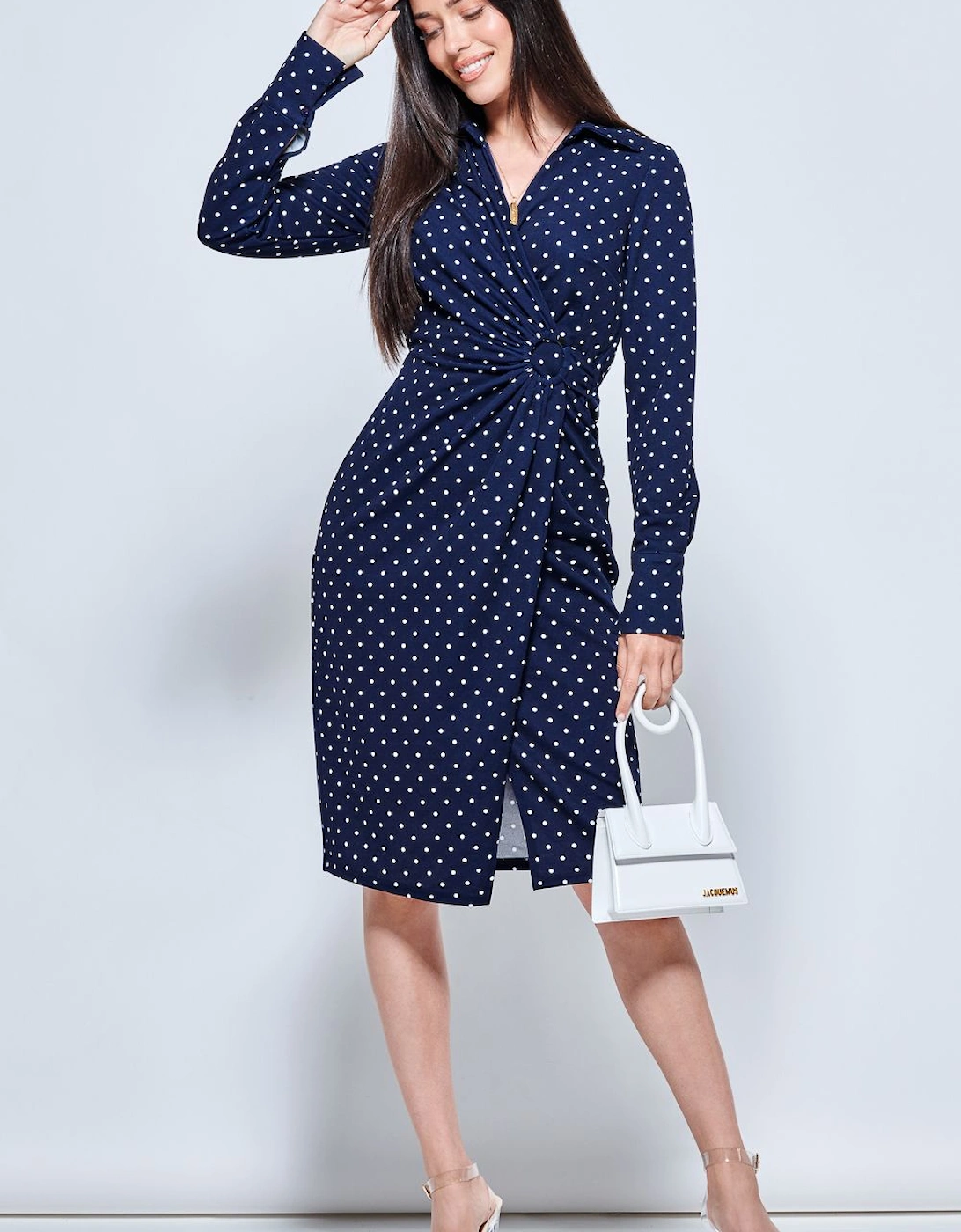 Wrap Front Buckle Detail Shirt Dress, 2 of 1