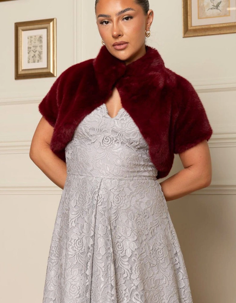 Faux Fur Bolero Jacket