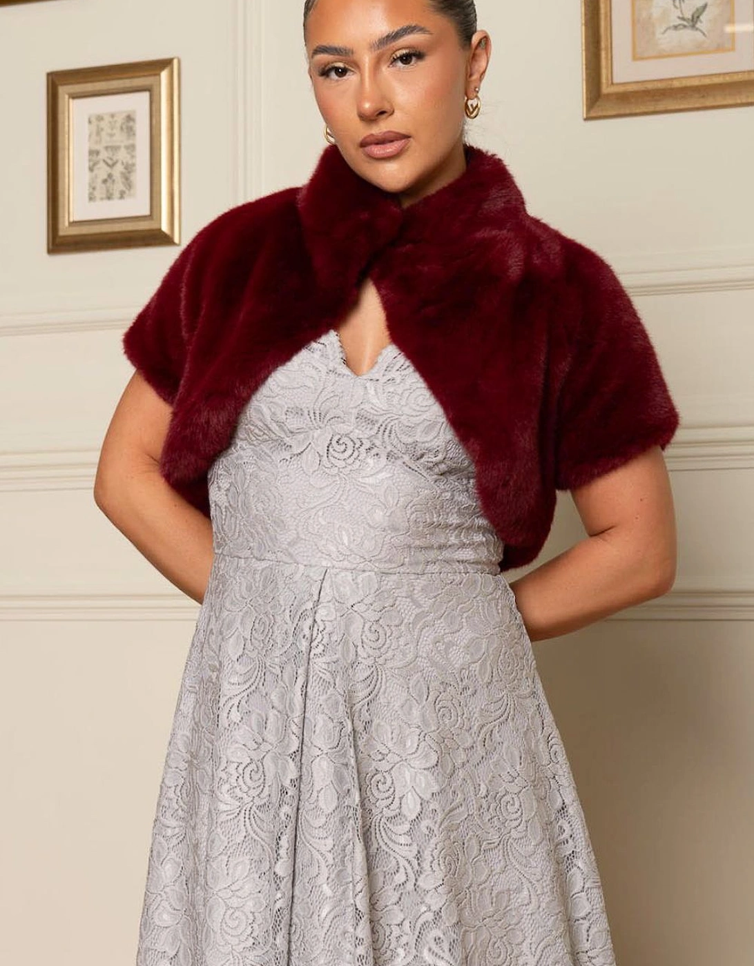 Faux Fur Bolero Jacket, 2 of 1