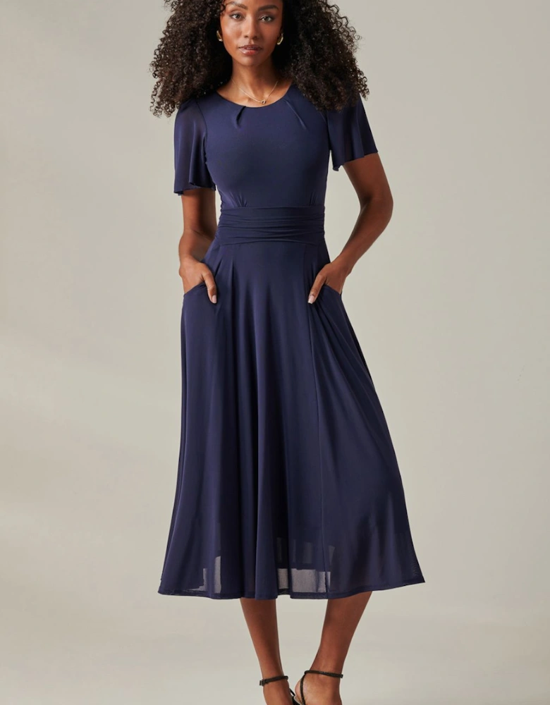 Ayla Plain Mesh Maxi Dress