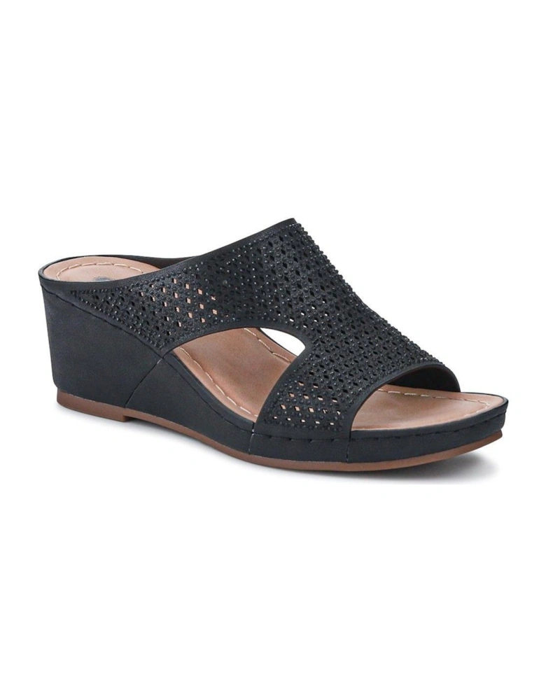 High Wedge Heel Mules