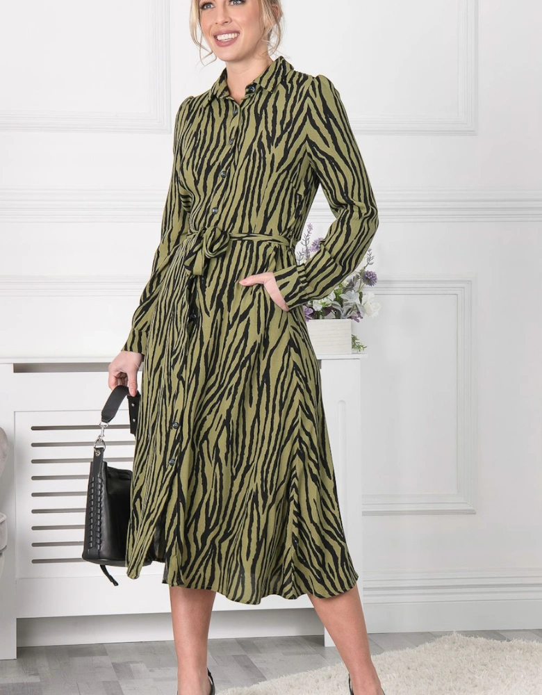 Shea Viscose Shirt Midi Dress