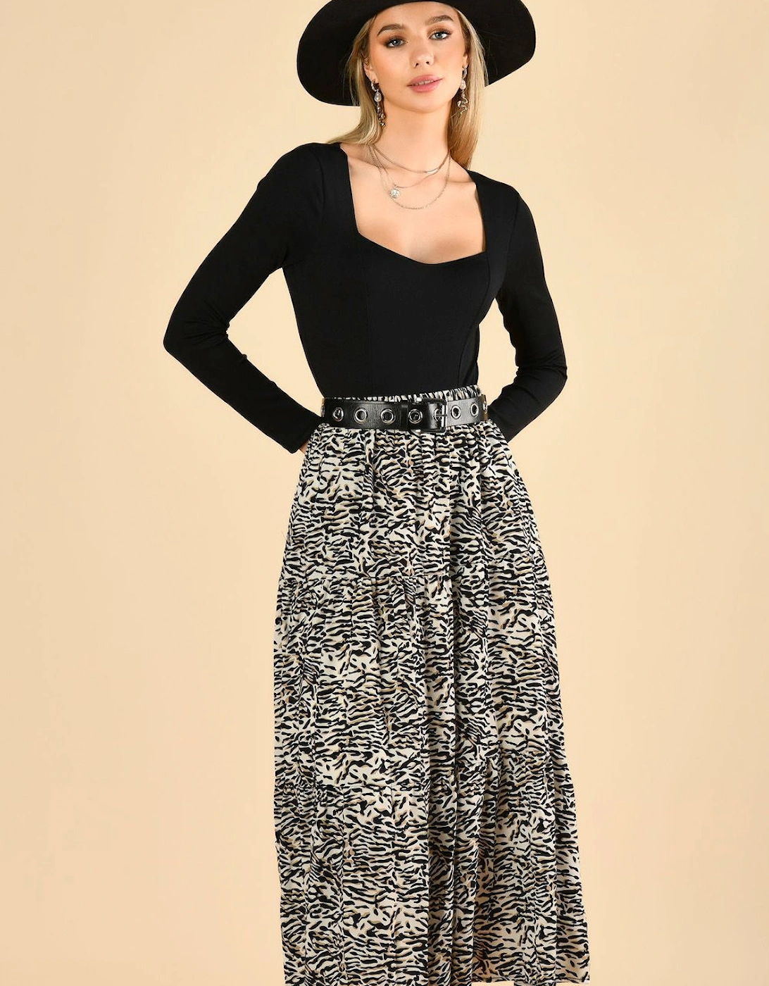 Sara Tiered Maxi Skirt, 2 of 1